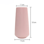Unbreakable Plastic Flower Vase Big Container Imitation Glaze Flower Pot for Home Living Room Table Arrangment Nordic Decoration