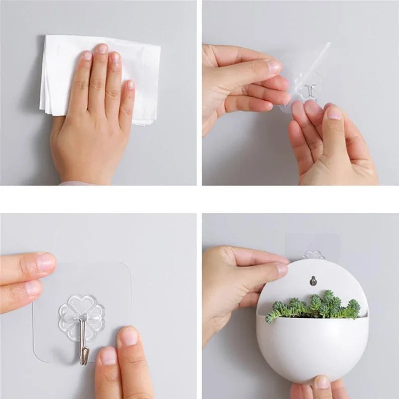 1Pc Creative Flower Pot Wall Mounted Planter Pot Vase Mini Vase Home Decoration Wall Storage Organizer Pots Home Accessories