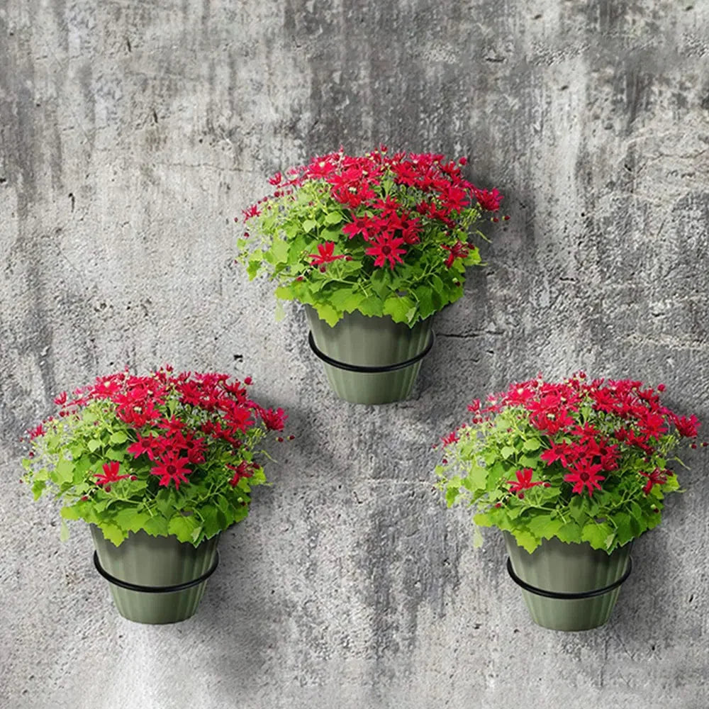 4/5/6/8 Inch Wall-mounted Plant Holder Metal Folding Ring Flower Pot Stand for Outdoor Garden Home Indoor Wall Decorative 1Pcs