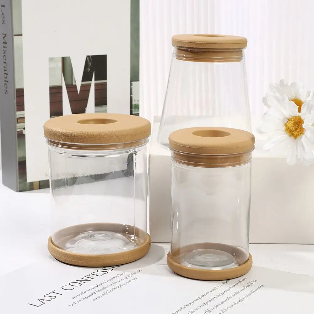 1PC Lazy Transparent FlowerPot Hydroponics Automatic Water Intake Plastic Flower Pot Groundless Plants Pot Flower Containers