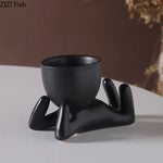 Abstract Figures Flower Pots Ceramic Vase Desk Decoration Potted Plants Decorative Flower Arrangement Cute Characters Vases