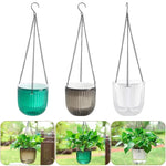 2Pcs Hydroponic Flowerpot Hanging Soil Culture Vase Self Watering Planter Thickened Plastic Flower Pot Nordic Style Plant Basin
