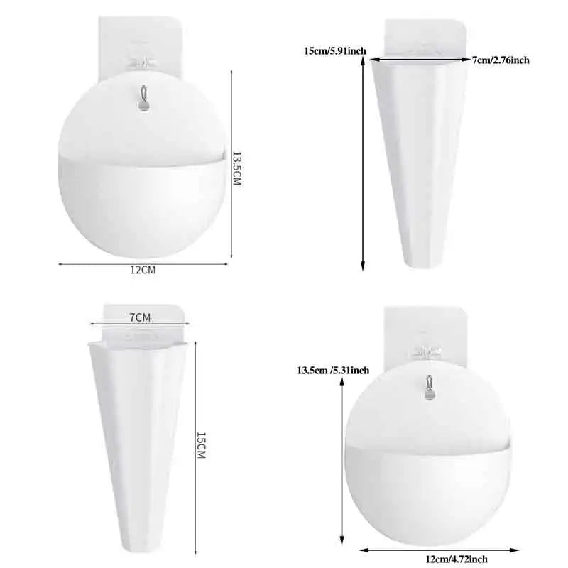 1Pc Creative Flower Pot Wall Mounted Planter Pot Vase Mini Vase Home Decoration Wall Storage Organizer Pots Home Accessories