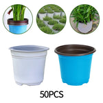 50Pcs Plastic Flowerpot Cultivation for Succulent Plant Small Flowerpot Simple Planting Seedling Pot Thickened Nursery Pots