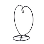 1PC Black Heart-shaped Elegant Iron Light Weight Hanging Plant Glass Vase Terrarium Stand Holder Good Performance for Decorating