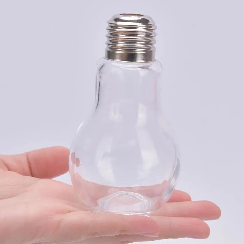 100ml Light Bulb Shape Transparent Glass Vase Fashion Hydroponic Flower Vase Container Pot for Home Office Decoration