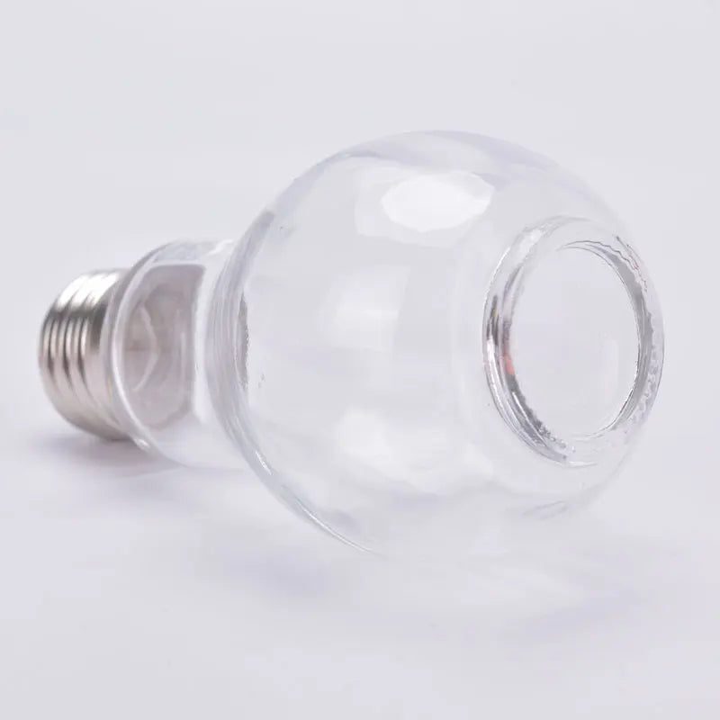 100ml Light Bulb Shape Transparent Glass Vase Fashion Hydroponic Flower Vase Container Pot for Home Office Decoration
