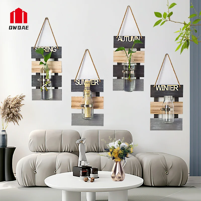 Aesthetic Hydroponic Glass Vase Home Decorations Nordic Wall Hanging Plant Pot Decoration Living Room Decor Flower Accessories